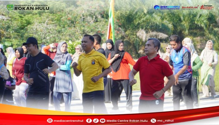 Dorong Pola Hidup Sehat, Puskesmas Kepenuhan Hulu Gelar Senam Sehat Dan Cek Kesehatan Gratis