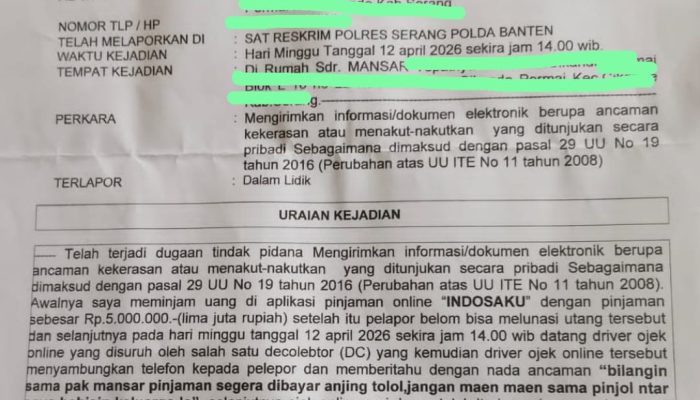 Diteror Akan Dibunuh, Wartawan Sekaligus Ketua PERWAST Lapor Polisi