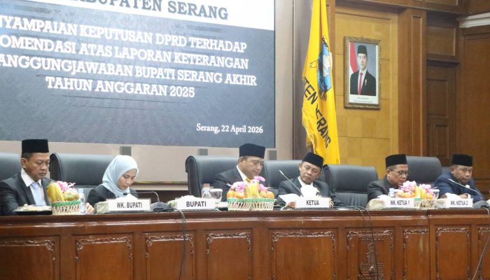 DPRD Rekomendasikan LKPJ 2025, Bupati Serang Jadikan Catatan Pedoman Perbaikan