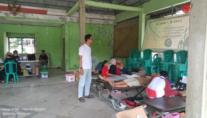 Peduli Sesama, BPD Desa Cikande Perumahan Taman Cikande Jayanti Kolaborasi Dengan PMI kabupaten Tangerang Gelar Donor Darah